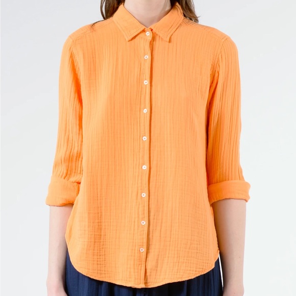 Xirena Gauze Cotton Scout Button Down Blouse size L Large - Picture 11 of 11